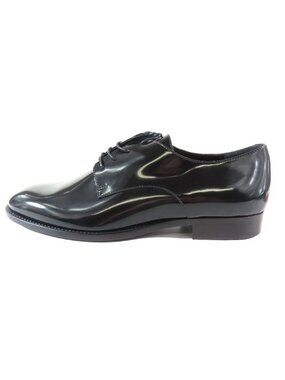 Dior Lace Up Dress Shoes Patent Leather Outer Wings 37 Black